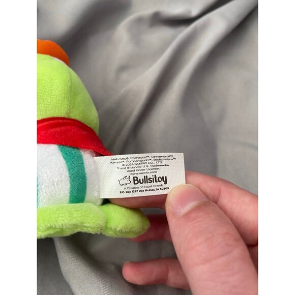 Rare Sanrio Hello Kitty KEROPPI Green Frog Plush Slap Bracelet 8” Bullsitoy - Picture 5 of 11